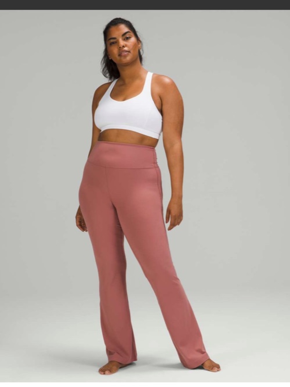 Lululemon Pink Spiced Chai Yoga Workout Super High-Rise Nulu Flare Groove Pant 4